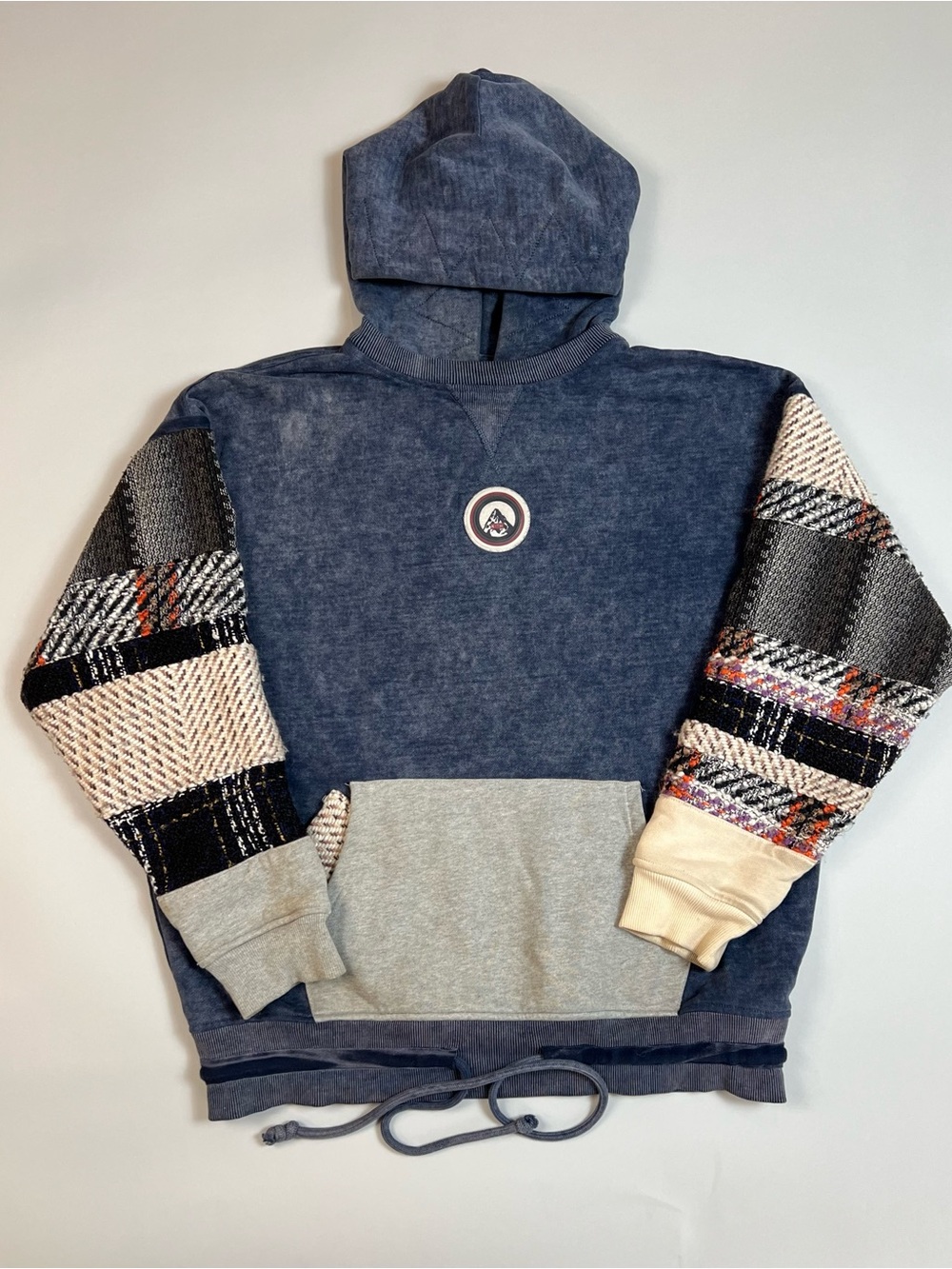 Kith Patchwork Williams Dark Indigo Hoodie Size Large